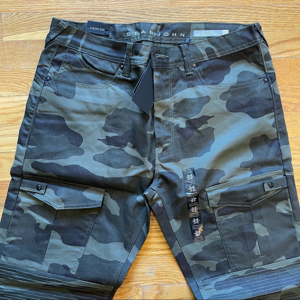 Sean Jean Mercer Moto Camo Jeans